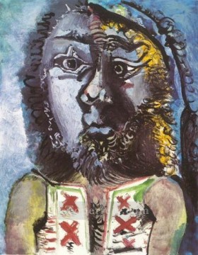 Artworks by 350 Famous Artists Painting - L Man in vest 1971 cubism Pablo Picasso